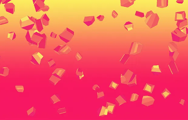 An illustration of sugar cubes on a colorful background.